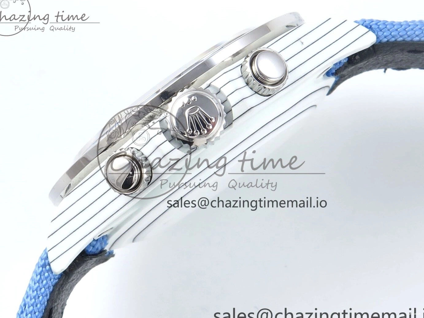 Carbon REMOULD Blue on Dial Bezel Edition DD4802 White Diamonds GETF Best Strap Blue Skeleton ZIF Nylon Blue Daytona 0331